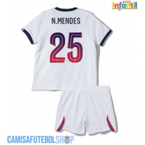 Camisa de time de futebol Paris Saint-Germain Nuno Mendes #25 Replicas 2º Equipamento Infantil 2026-27 Manga Curta (+ Calças curtas)